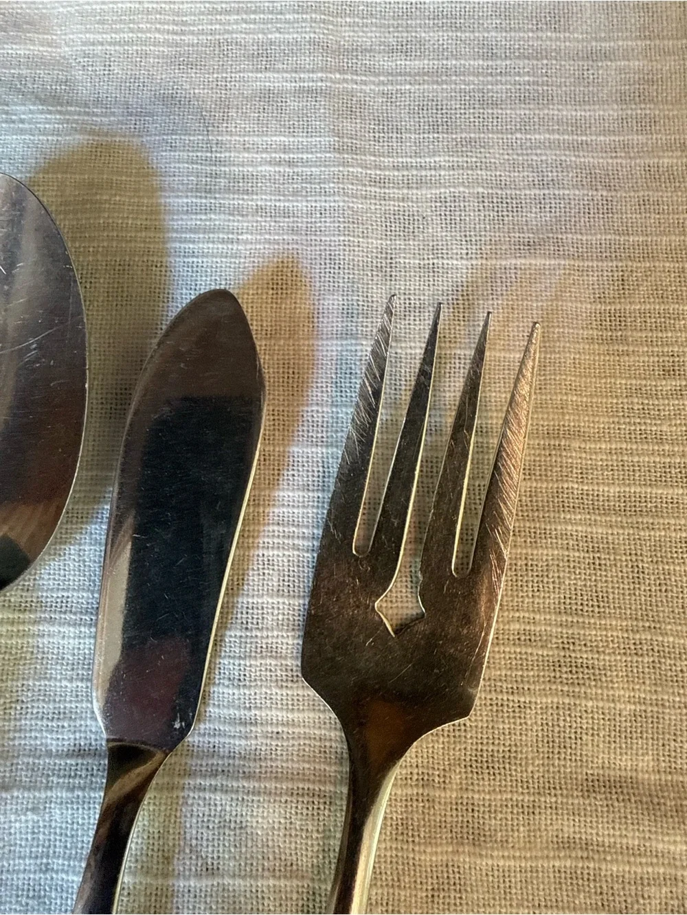 Oneida Stainless Steel Serving Forks, Spoon & Knife Set - Silver Finish